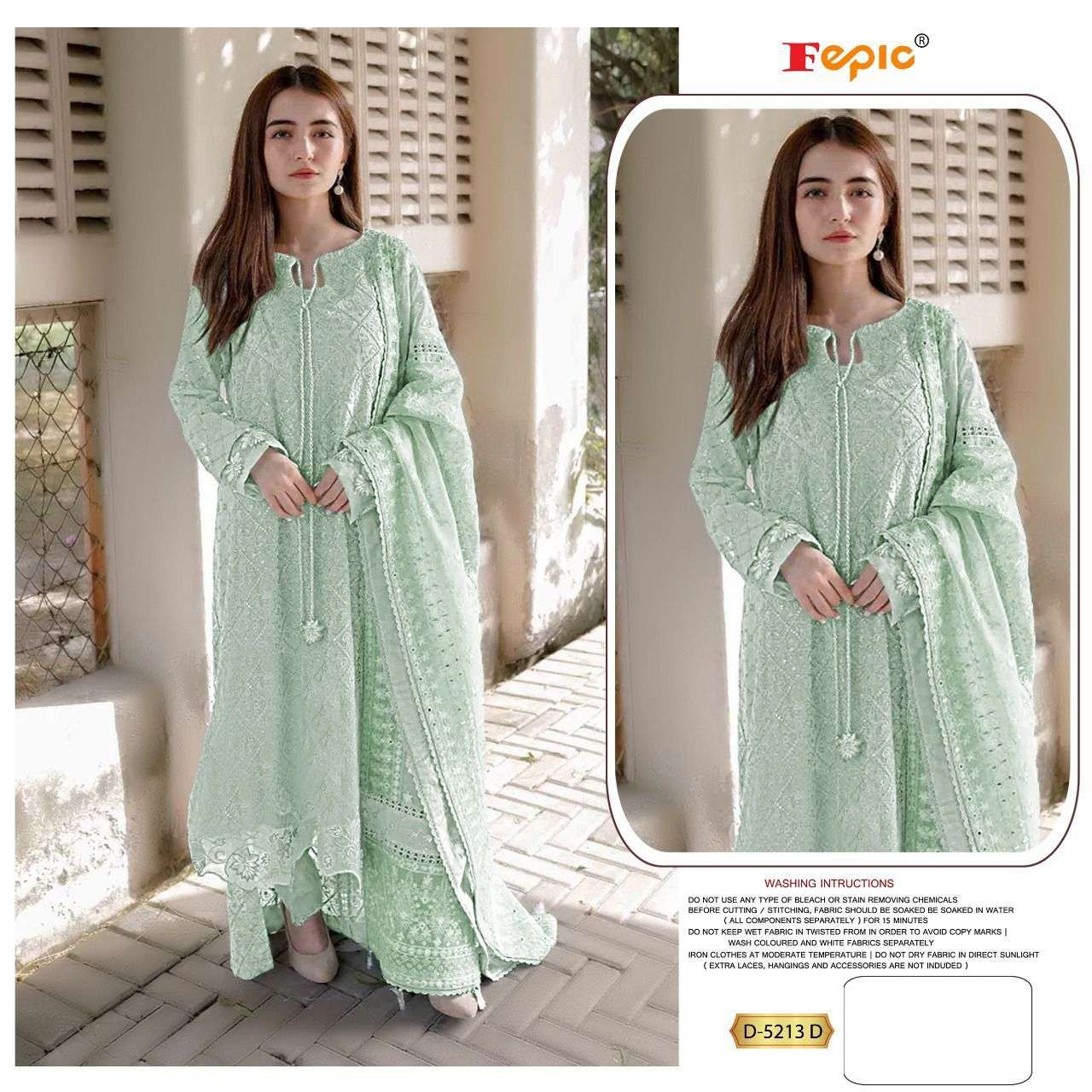 FEPIC ROSEMEEN C 5213 GEORGETTE EMBRODERY WORK PAKISTANI SUIT CATALOGUE 