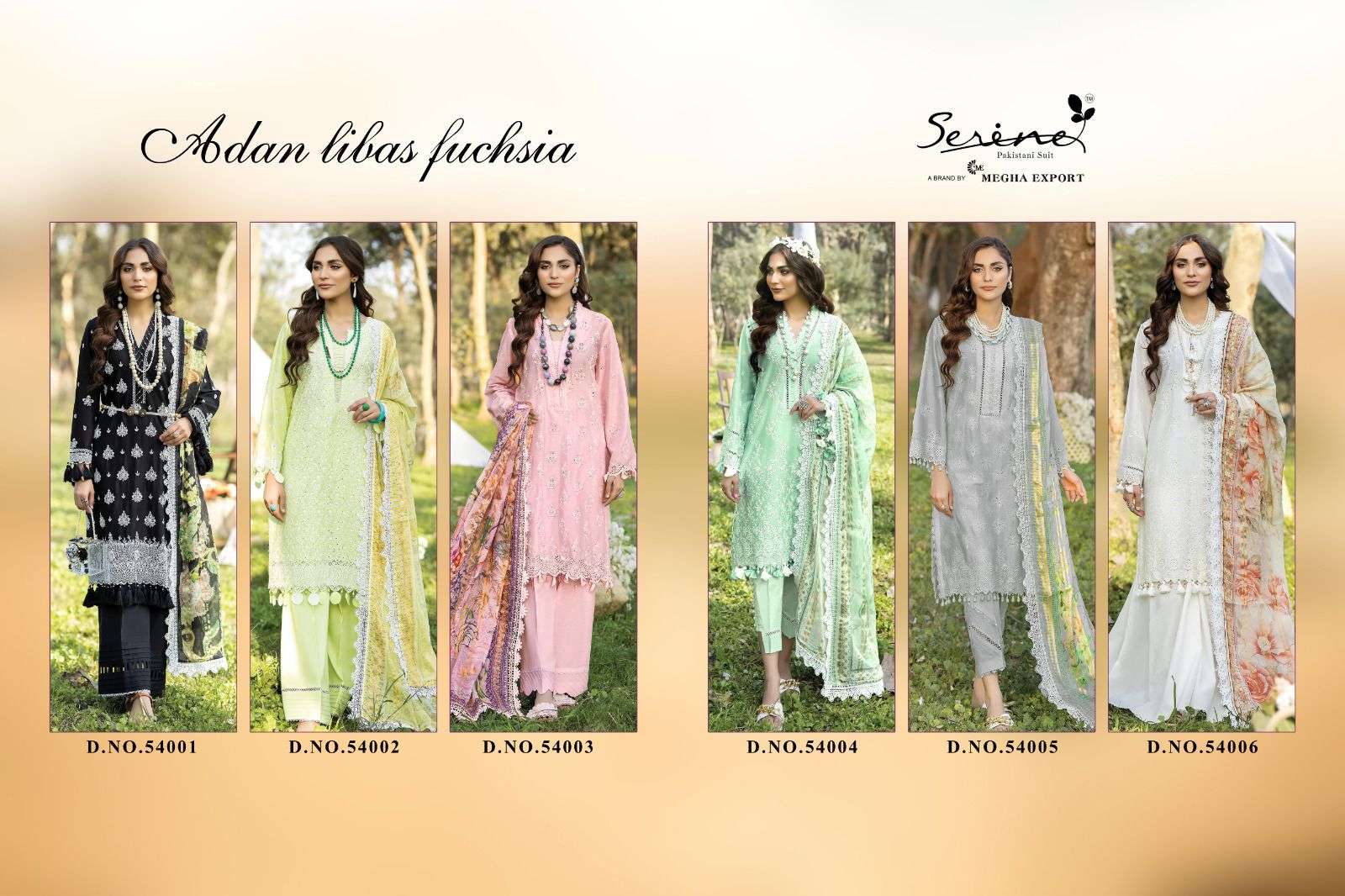 SERENE NEW CATALOGUE LAUNCH ADAN LIBAS FUCHSIA LAWN COTTON EMBRODERY WORK PAKISTANI SALWAR KAMEEZ AVAILABLE AT WHOLESALE RATE 