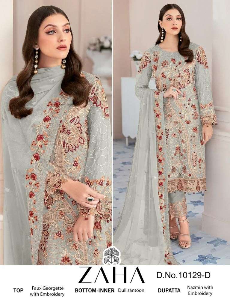 ZAHA HABEEBA VOL 2 DNO 10129 A B C D HIT DESIGN HEAVY GEORGETTE