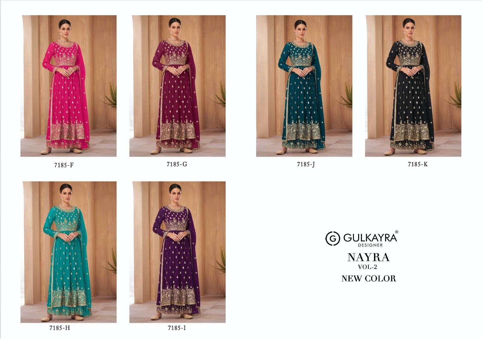 GULKAYRA DESIGNER NAYRA VOL 2 NEW COLOR GEORGETTE SUITS SURAT