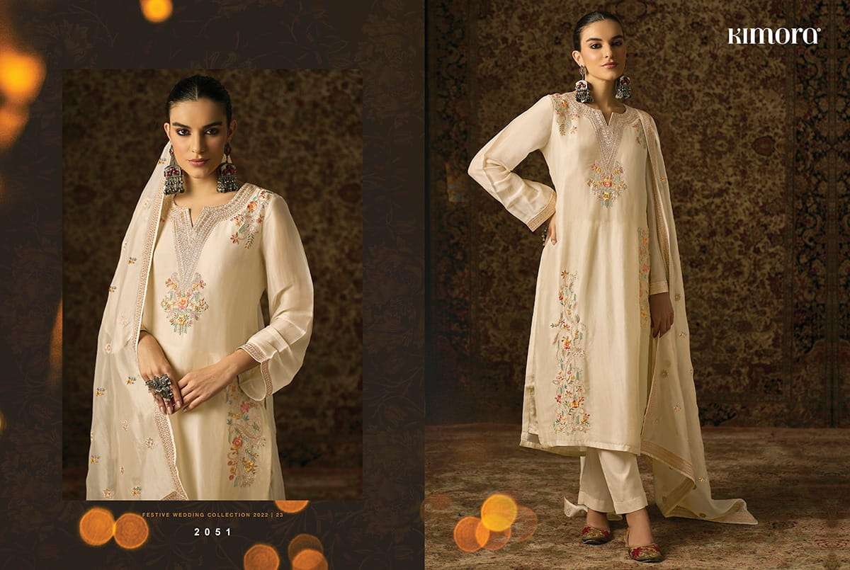KIMORA HEER RUQSAR ORGANZA EMBROIDERY SALWAR SUITS CATALOGUE