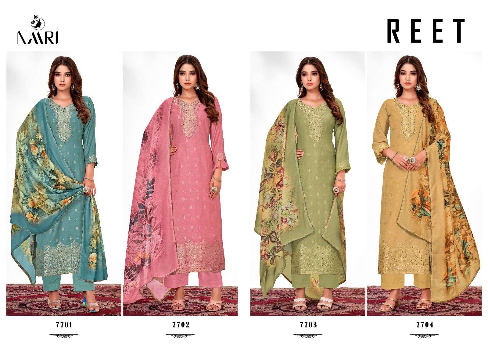 Ganga Fashion Reet Designer Linen Jacquard Salwar Suit Collection