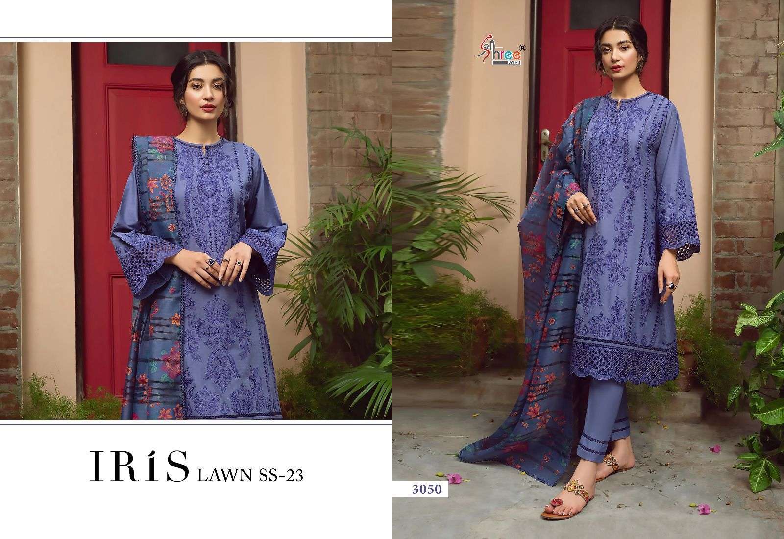 SHREE FABS IRIS LAWN SS 23 LAWN COTTON EMBROIDERY PAKISTANI SUITS