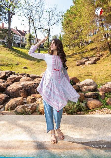 ANJU FABRICS FUSION VOL 3 DESIGNER COTTON TOP WITH PANT COORD SET NEW CATALOGUE 2023