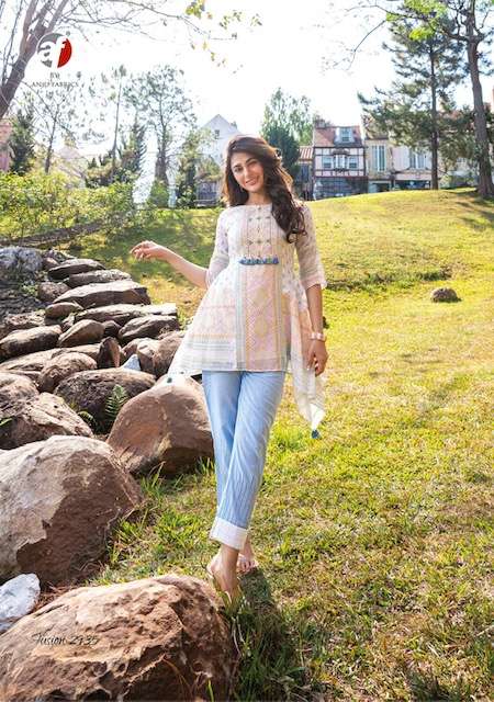 ANJU FABRICS FUSION VOL 3 DESIGNER COTTON TOP WITH PANT COORD SET NEW CATALOGUE 2023