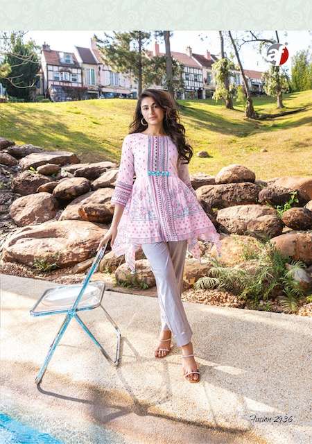 ANJU FABRICS FUSION VOL 3 DESIGNER COTTON TOP WITH PANT COORD SET NEW CATALOGUE 2023