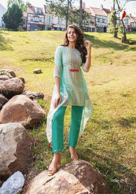 ANJU FABRICS FUSION VOL 3 DESIGNER COTTON TOP WITH PANT COORD SET NEW CATALOGUE 2023