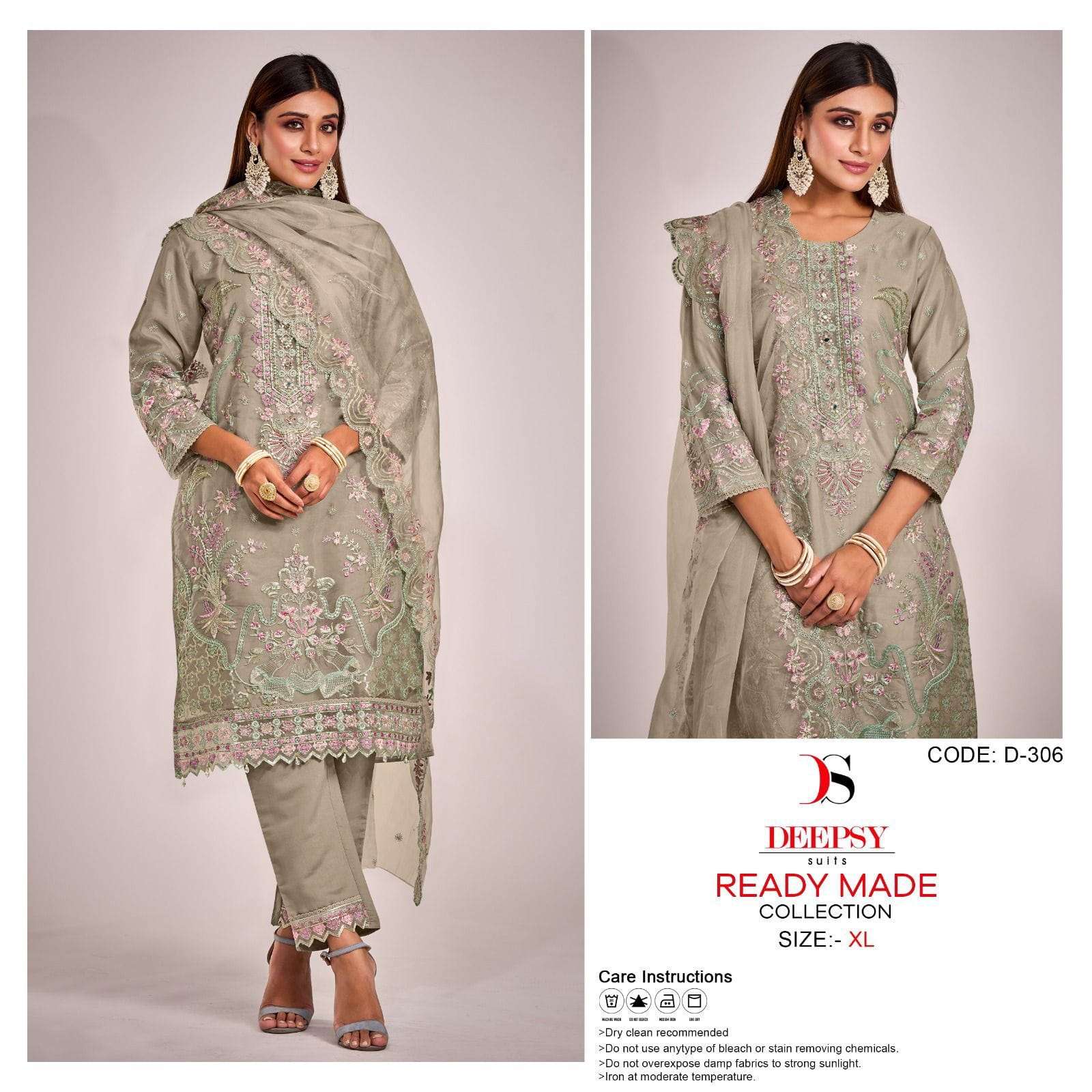 DEEPSY SUITS D 306 ORGANZA EMBROIDERY SUITS NEW CATALOGUE