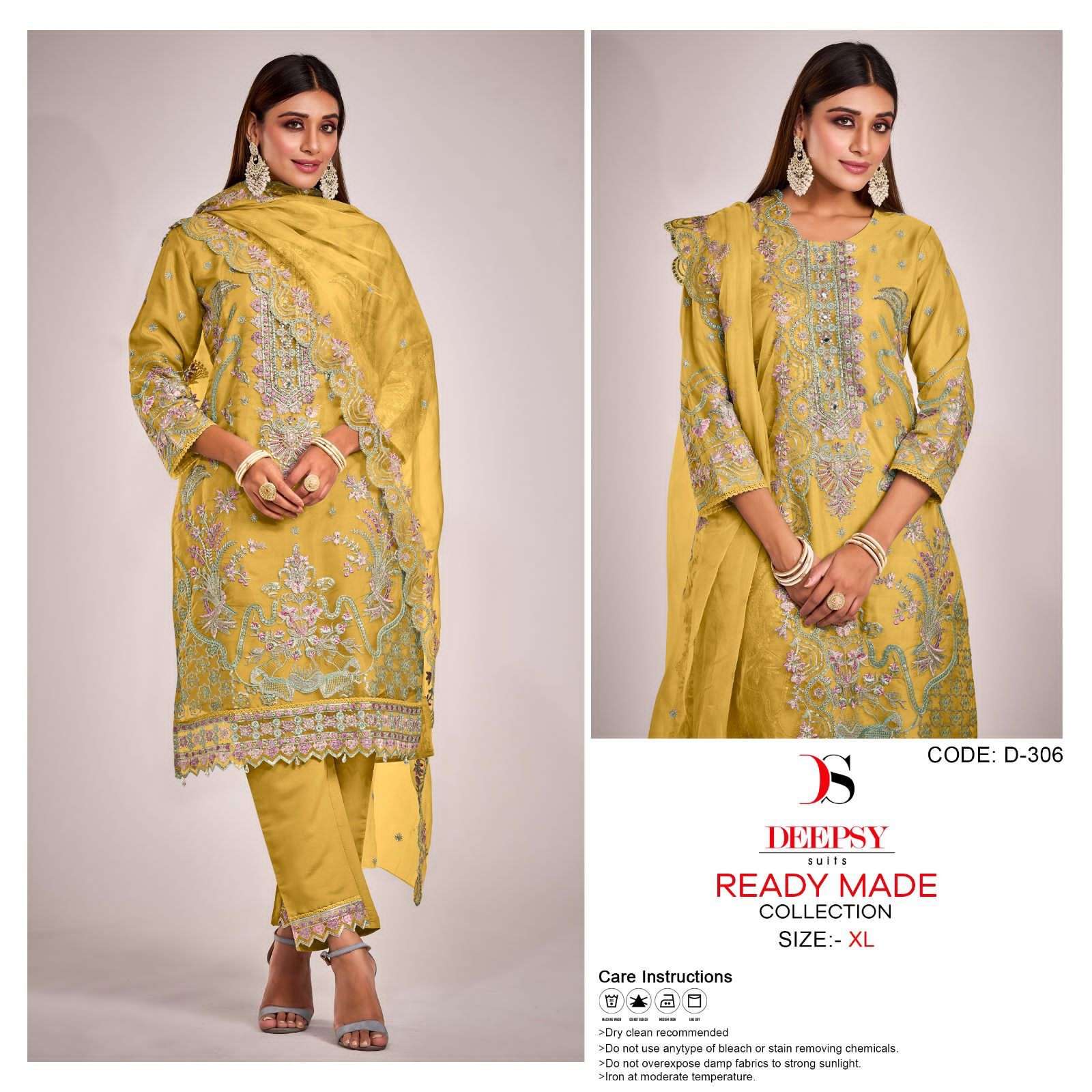DEEPSY SUITS D 306 ORGANZA EMBROIDERY SUITS NEW CATALOGUE