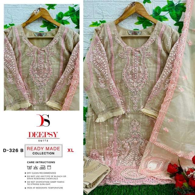 DEEPSY SUITS D 326 ORGANZA EMBROIDERY SUITS NEW CATALOGUE