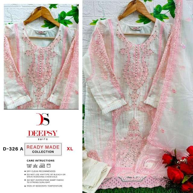 DEEPSY SUITS D 326 ORGANZA EMBROIDERY SUITS NEW CATALOGUE