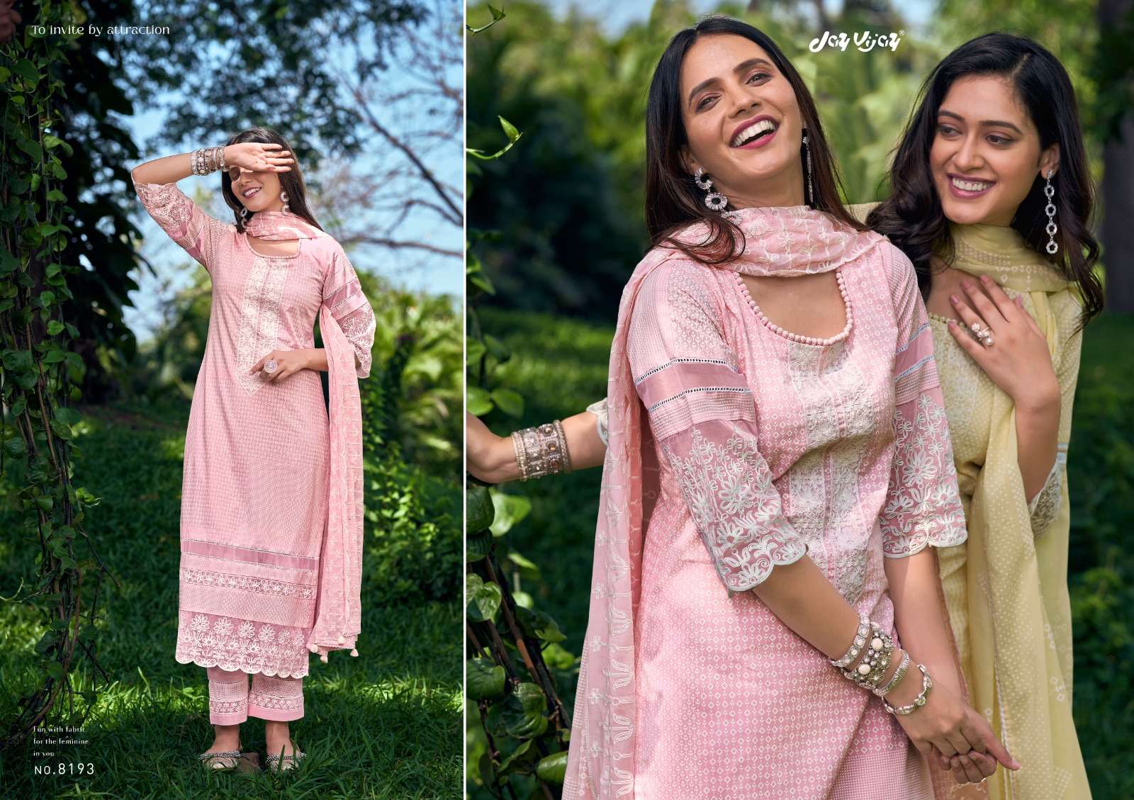 Pink Pure Cotton Salwar Suit with Chinar Embroidery | Angad Creations