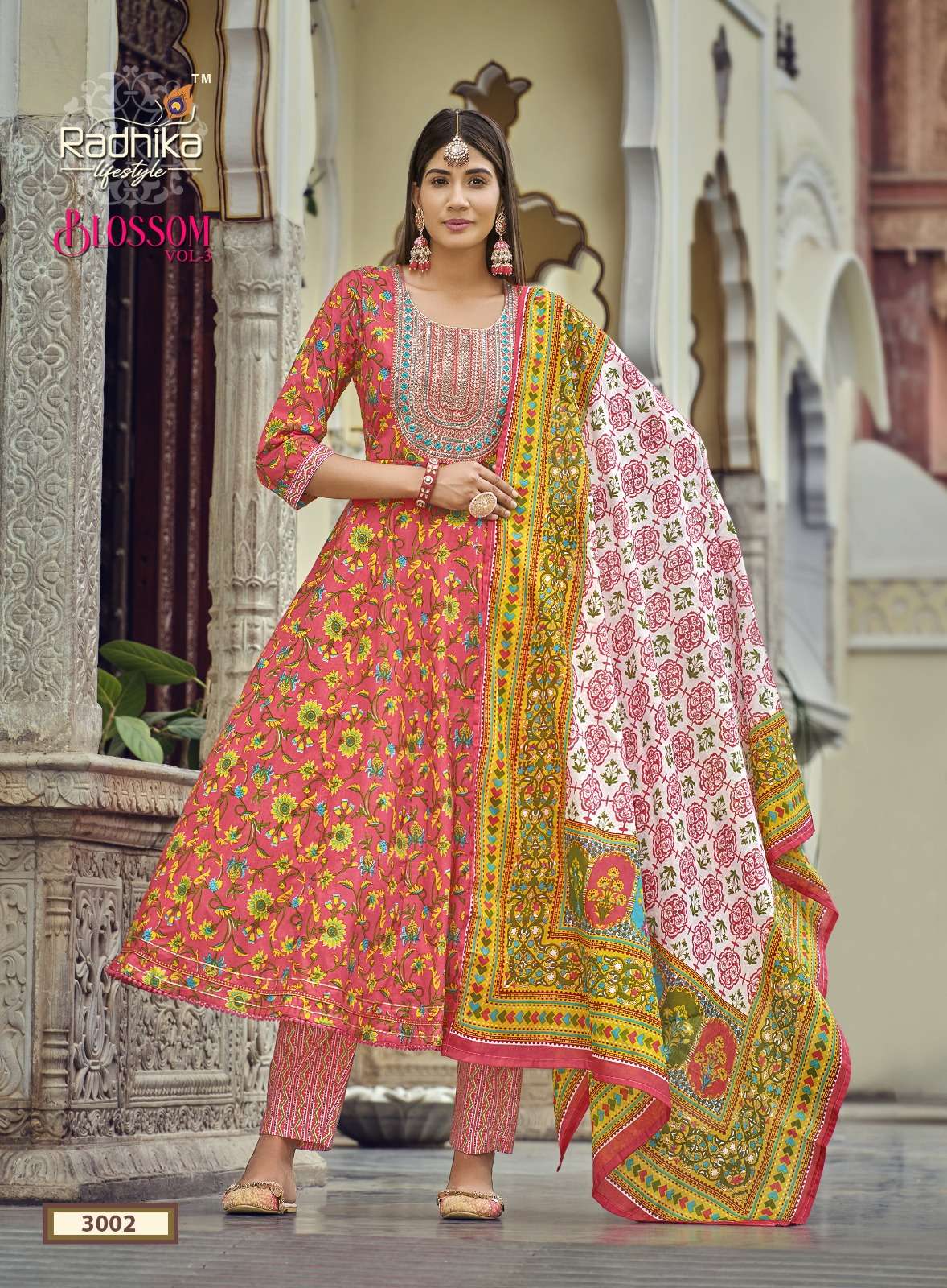 RADHIKA LIFESTYLE BLOSSOM VOL-3 TOP PANT WITH DUPATTA 3 PCS SET CATALOGUE 