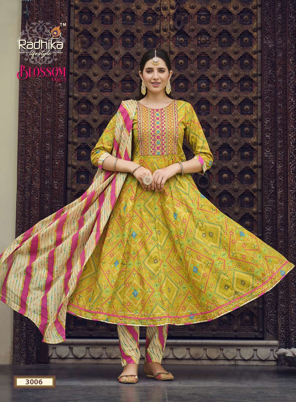 RADHIKA LIFESTYLE BLOSSOM VOL-3 TOP PANT WITH DUPATTA 3 PCS SET CATALOGUE 