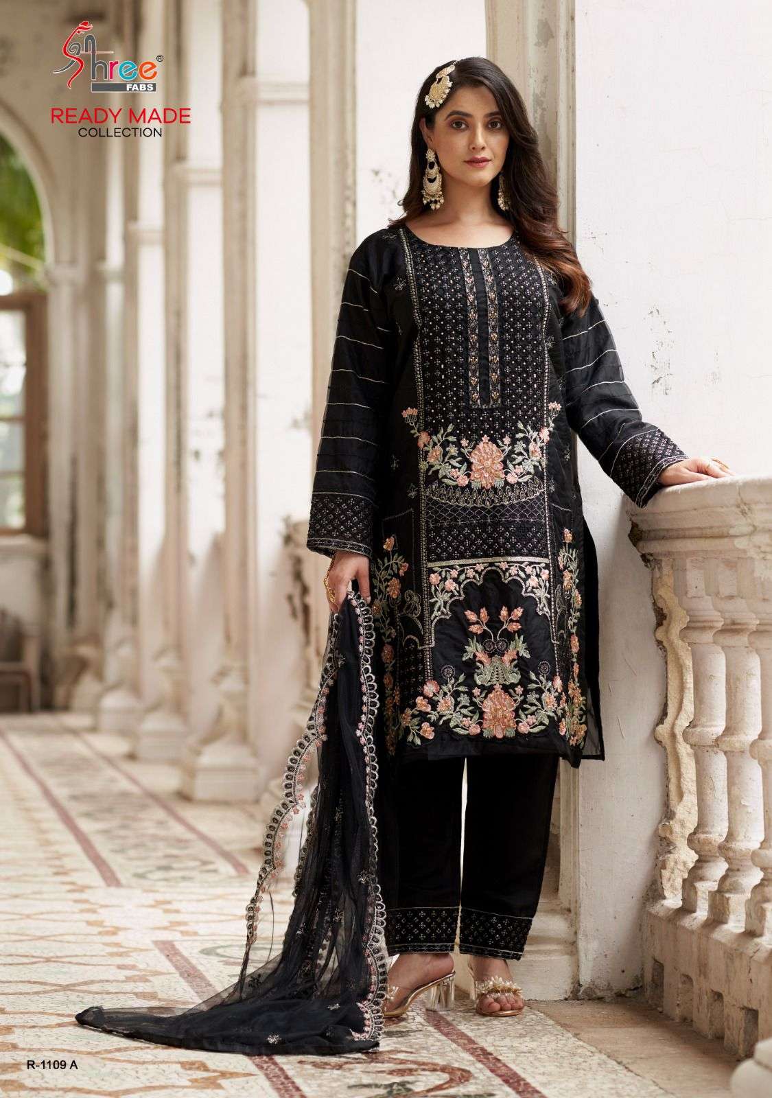 SHREE FABS R 1109 SERIES READY MADE KURTI PANT WITH DUPATTA 3 PCS CATALOGUE AT SURAT 