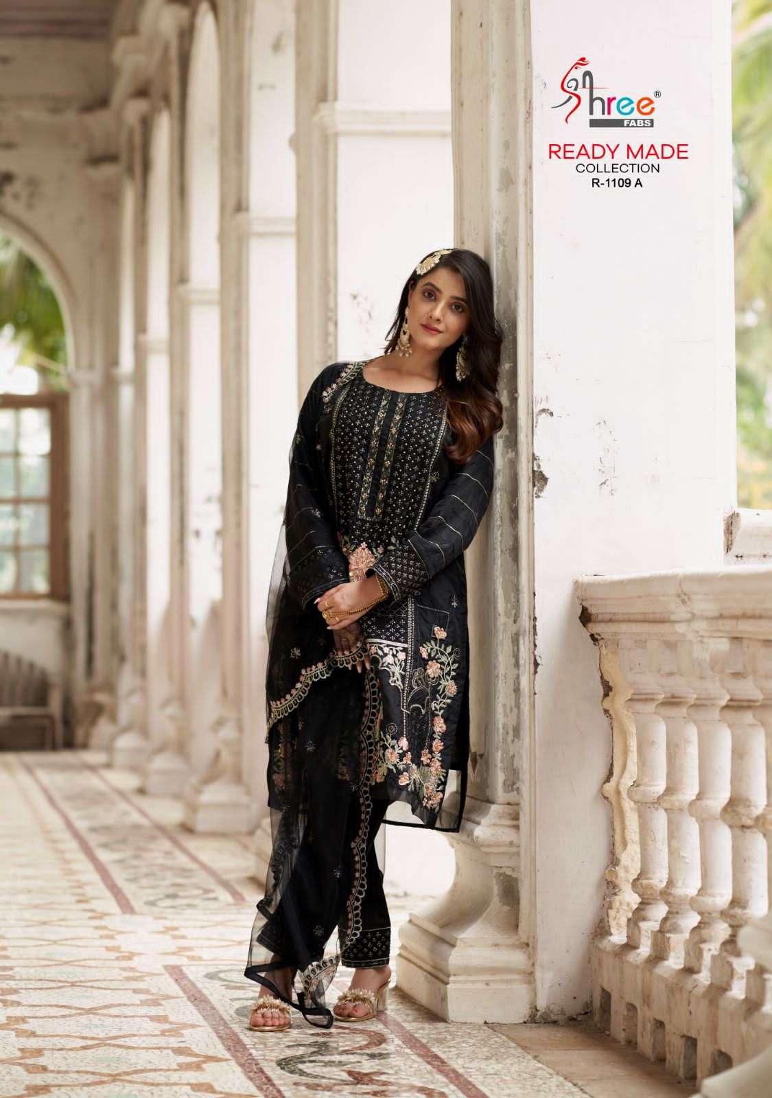 SHREE FABS R 1109 SERIES READY MADE KURTI PANT WITH DUPATTA 3 PCS CATALOGUE AT SURAT 