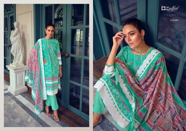 ZULFAT NASREEN COTTON PRINTED SUITS LATEST CATALOGUE 2023