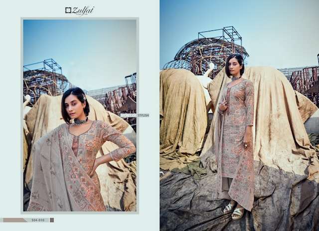 ZULFAT SUMMER CARNIVAL COTTON PRINT EMBROIDERY SUIT NEW CATALOGUE SUPPLIER 