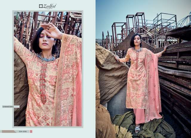 ZULFAT SUMMER CARNIVAL COTTON PRINT EMBROIDERY SUIT NEW CATALOGUE SUPPLIER 