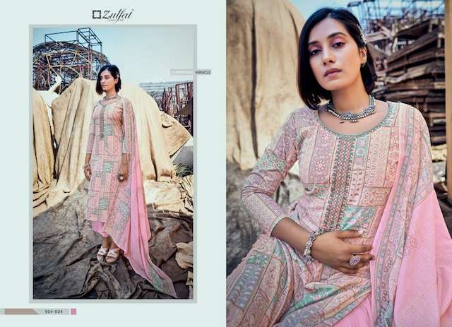 ZULFAT SUMMER CARNIVAL COTTON PRINT EMBROIDERY SUIT NEW CATALOGUE SUPPLIER 