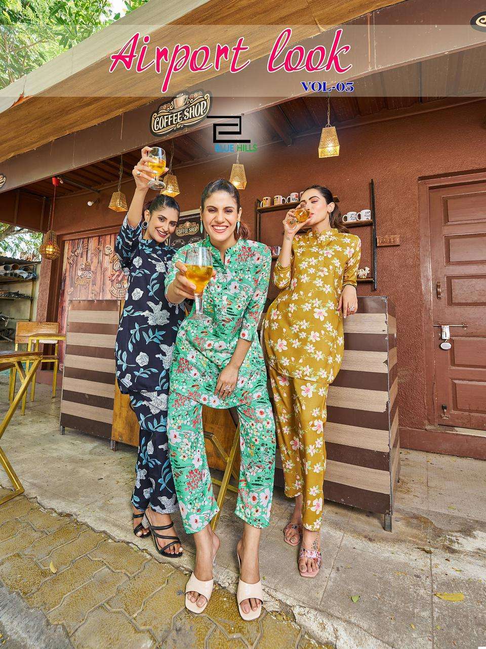 BLUE HILLS AIRPORT LOOK VOL 5 LINEN DIGIAL PRINT CO-ORD SET CATALOGUE 