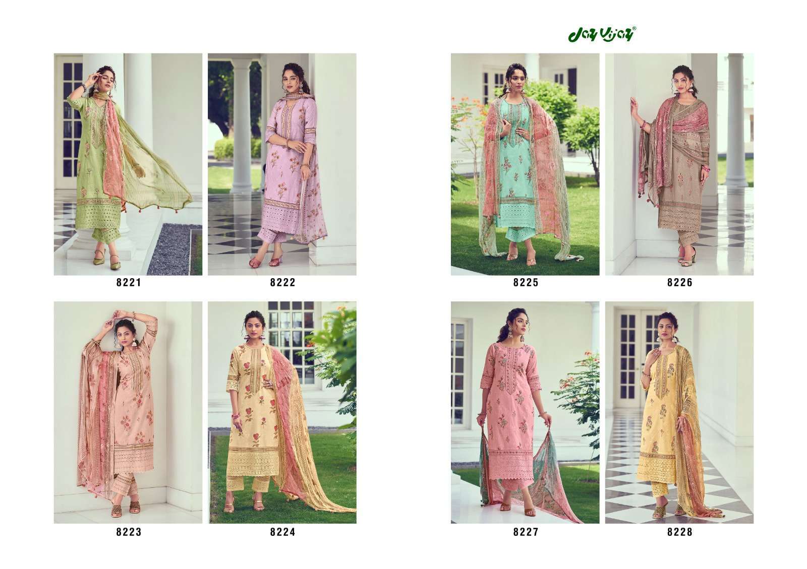 JAY VIJAY PURVAI VOL 2 COTTON EMBROIDERY SUITS LATEST CATALOGUE