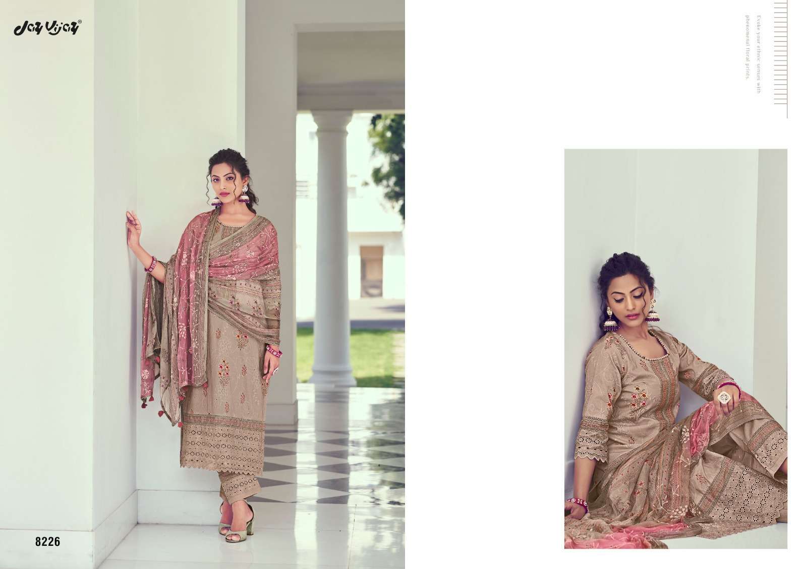 JAY VIJAY PURVAI VOL 2 COTTON EMBROIDERY SUITS LATEST CATALOGUE