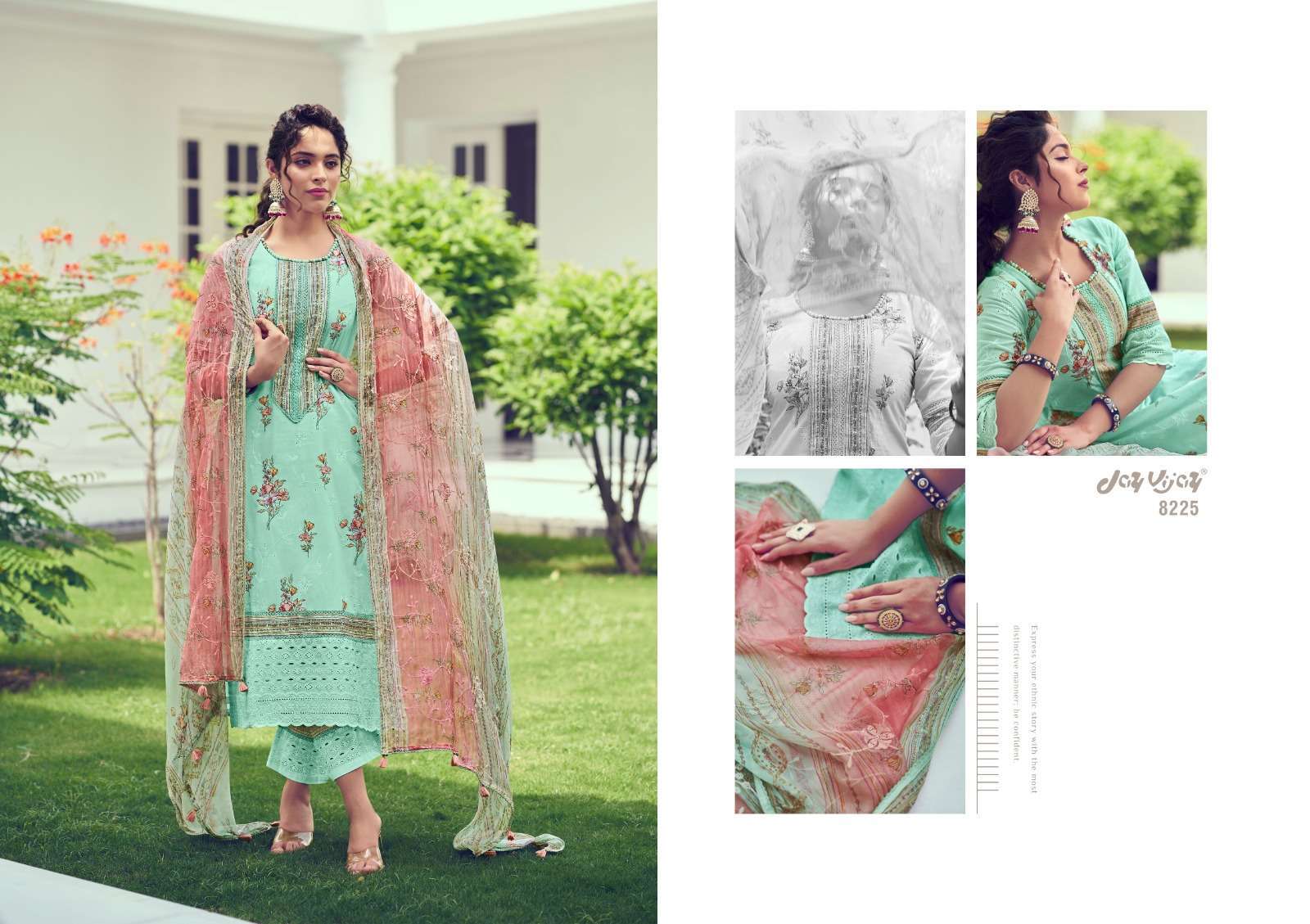 JAY VIJAY PURVAI VOL 2 COTTON EMBROIDERY SUITS LATEST CATALOGUE