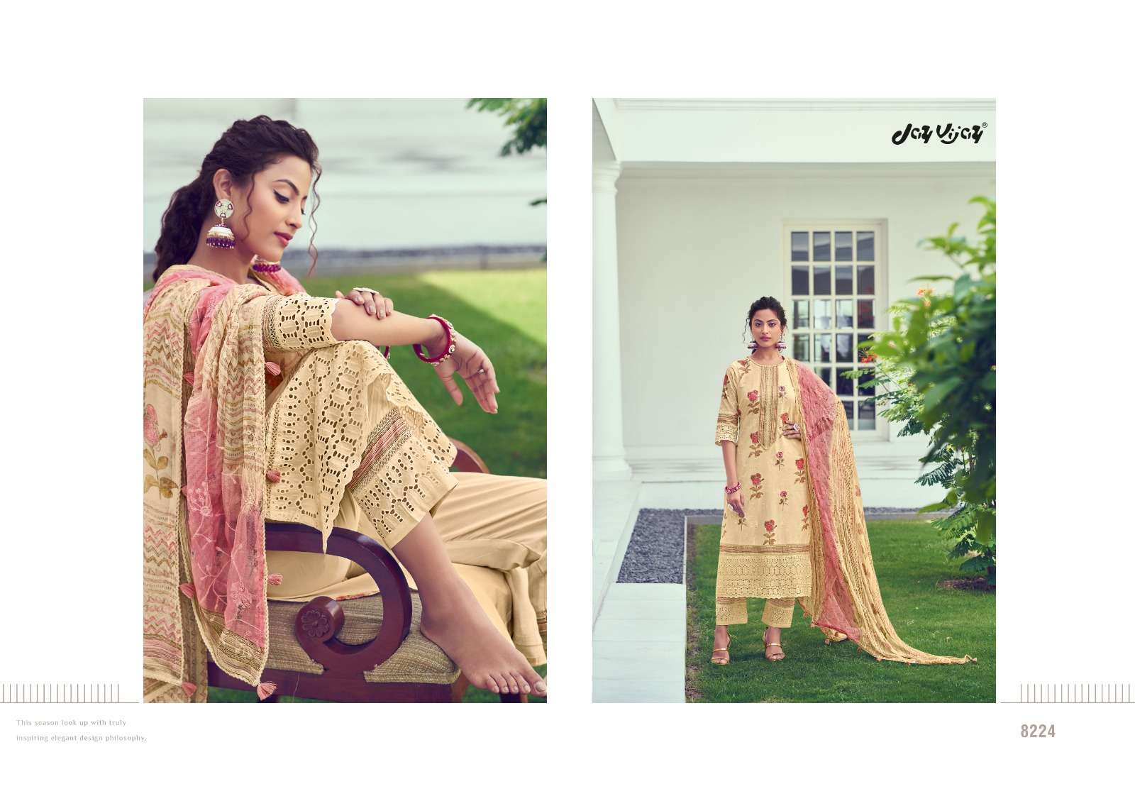 JAY VIJAY PURVAI VOL 2 COTTON EMBROIDERY SUITS LATEST CATALOGUE