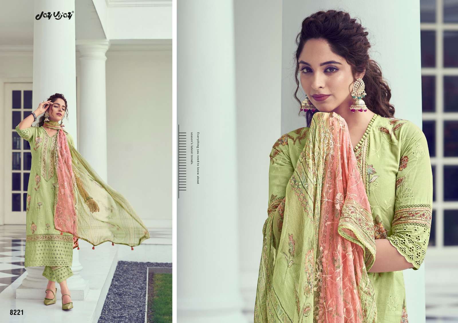 JAY VIJAY PURVAI VOL 2 COTTON EMBROIDERY SUITS LATEST CATALOGUE