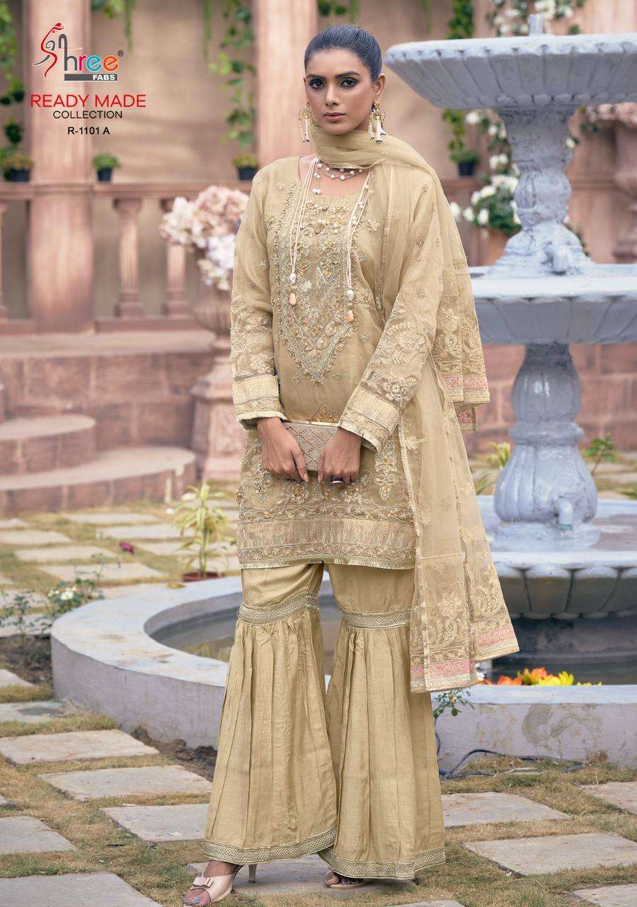 Shree Fabs R-1141 C Colours By Shree Fabs Pink Full Stitched Organza  Embroidery Pakistani Suit