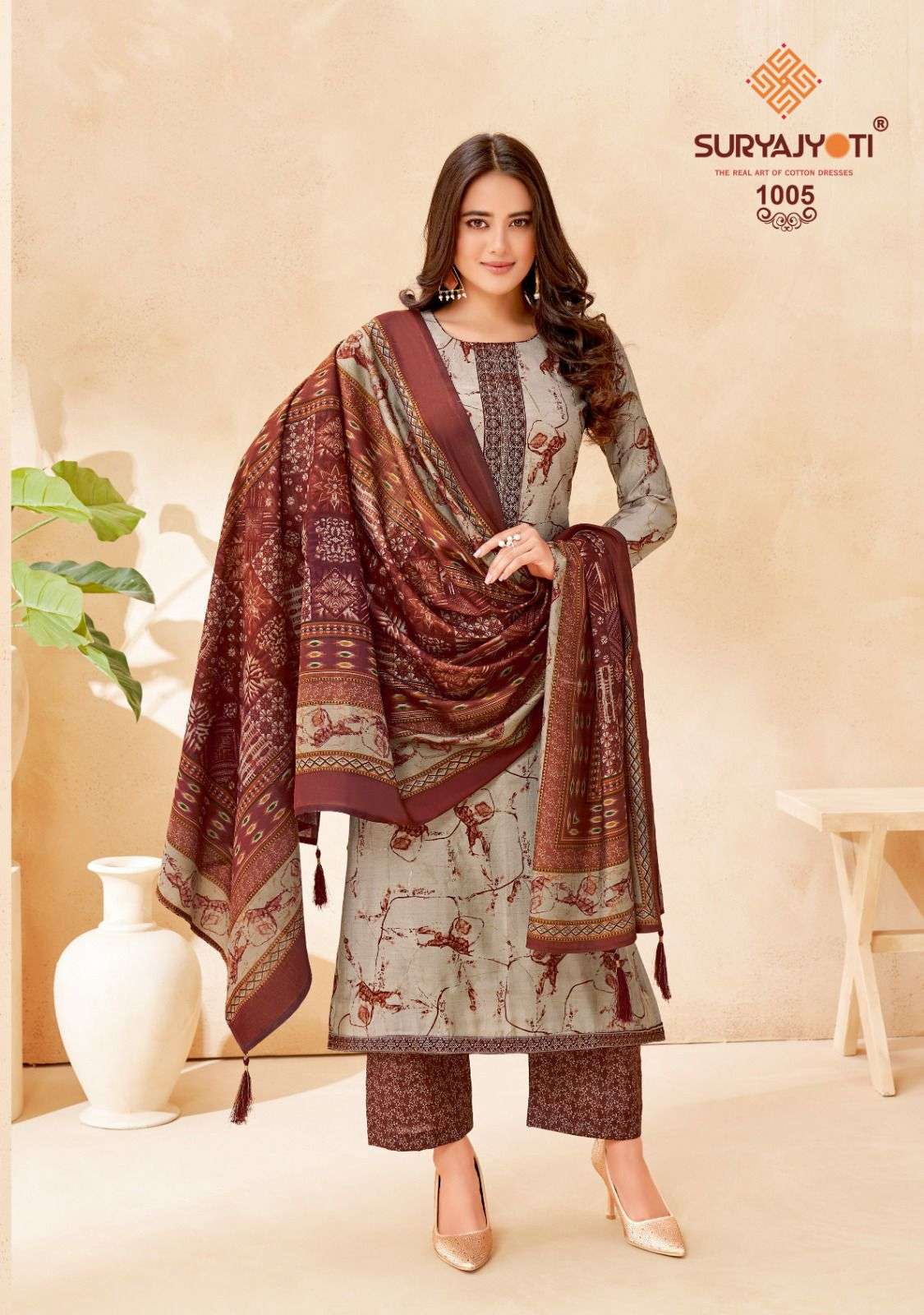 SURYAJYOTI PARI VOL 1 TOP BOTTOM WITH DUPATTA 3PCS SET CATALOGUE