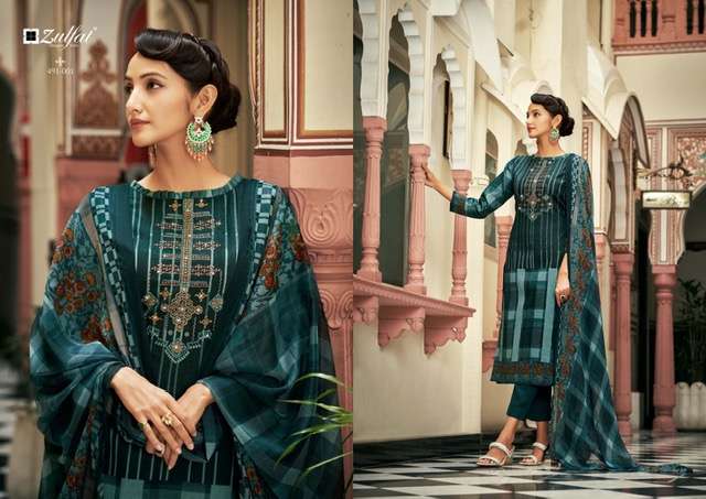 Green Colour VARDAN NAGMA 2 Ethnic Wear Ready Made Jam Cotton Suit  Collection 4027 - The Ethnic World