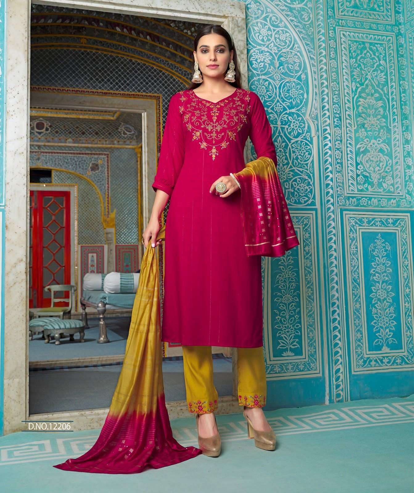 LILY & LALI MOONLITE ELEGANCE KURTI PANT WITH DUPATTA NEW CATALOGUE 2023