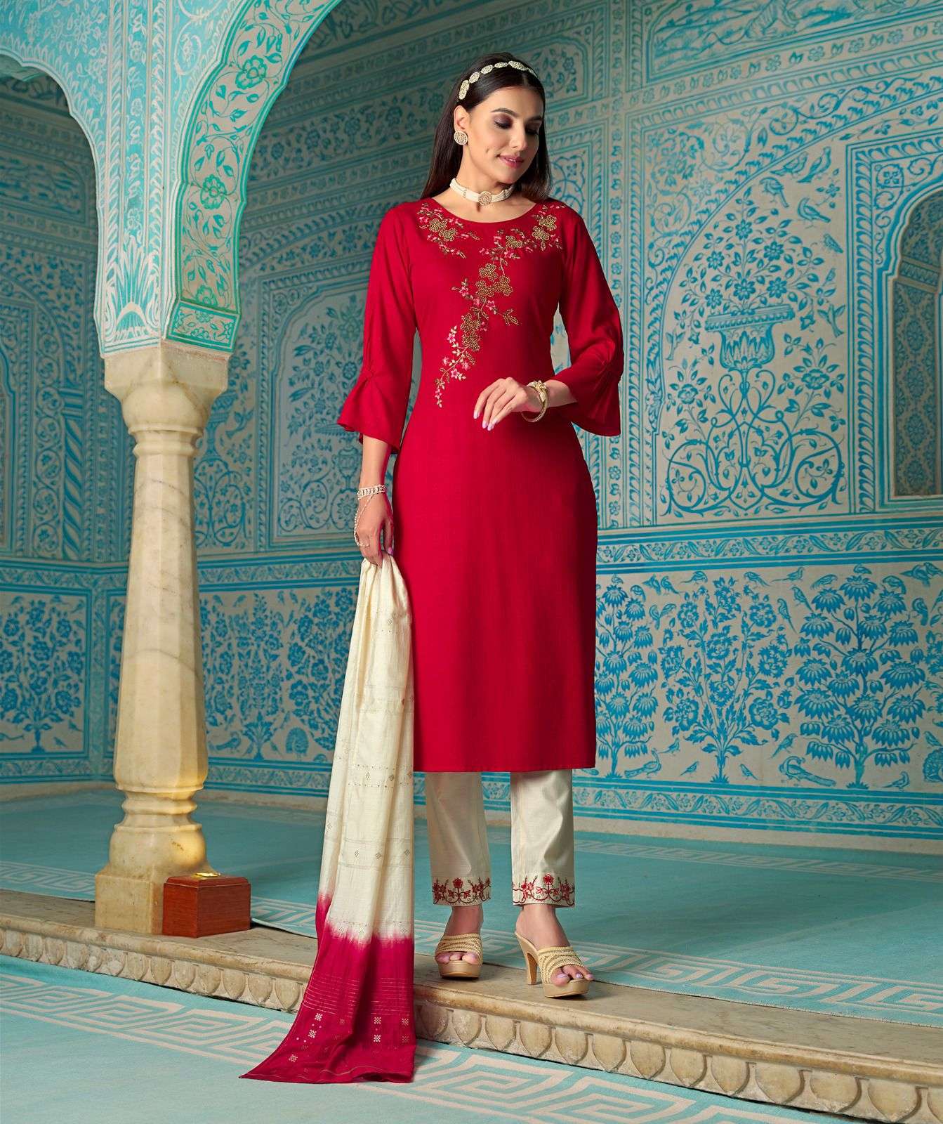 LILY & LALI MOONLITE ELEGANCE KURTI PANT WITH DUPATTA NEW CATALOGUE 2023