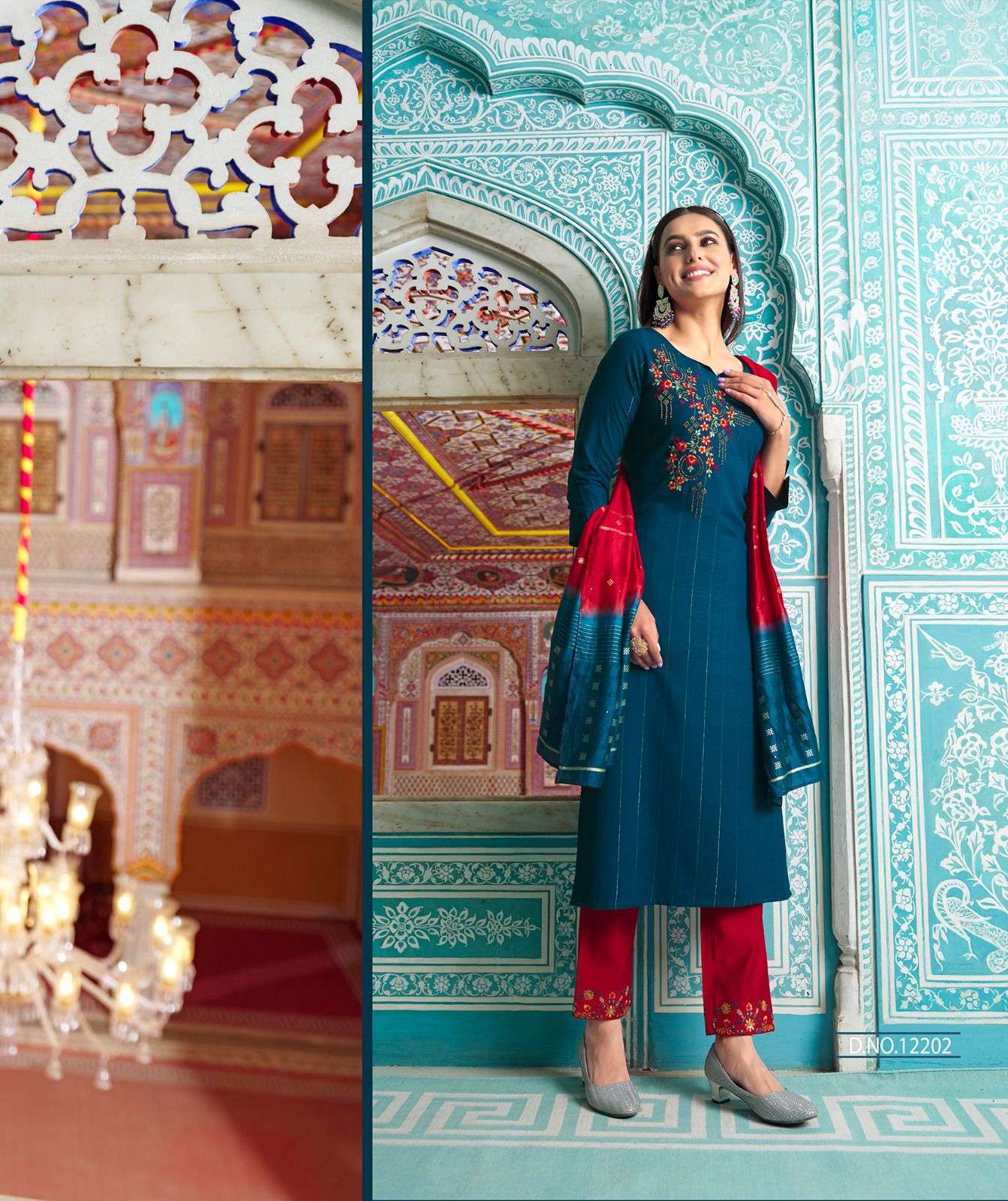 LILY & LALI MOONLITE ELEGANCE KURTI PANT WITH DUPATTA NEW CATALOGUE 2023