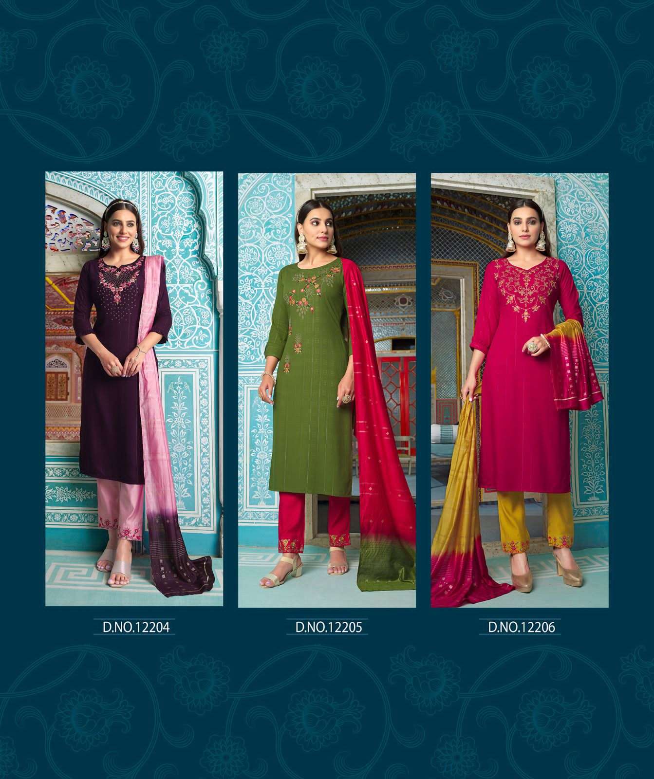 LILY & LALI MOONLITE ELEGANCE KURTI PANT WITH DUPATTA NEW CATALOGUE 2023