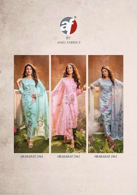 ANJU FABRIC SHARARAT VOL 4 KURTI PANT WITH DUPATTA LATEST CATALOGUE 2023