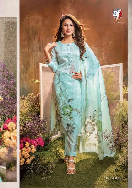 ANJU FABRIC SHARARAT VOL 4 KURTI PANT WITH DUPATTA LATEST CATALOGUE 2023