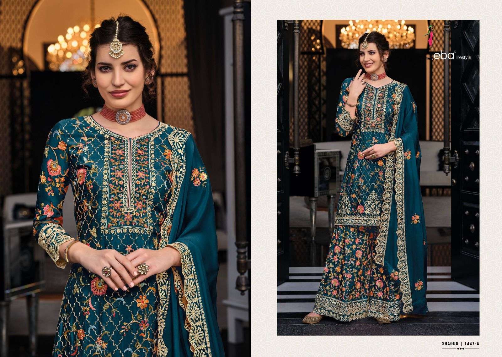 EBA SHAGUN COLOR EDITION VOL 6 PREMIUM SILK SALWER SUIT AT WHOLESALE RATE 