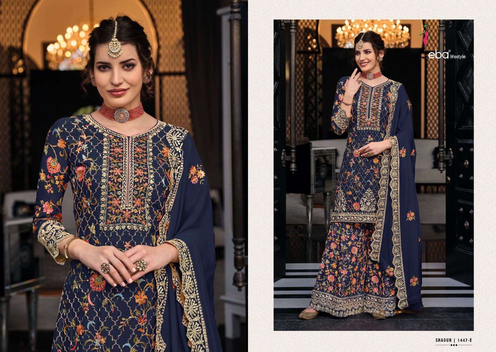 EBA SHAGUN COLOR EDITION VOL 6 PREMIUM SILK SALWER SUIT AT WHOLESALE RATE 