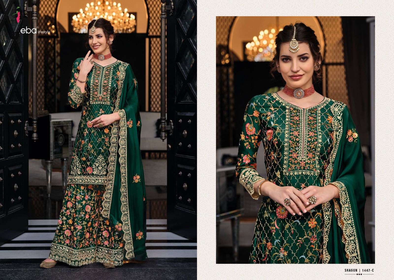 EBA SHAGUN COLOR EDITION VOL 6 PREMIUM SILK SALWER SUIT AT WHOLESALE RATE 