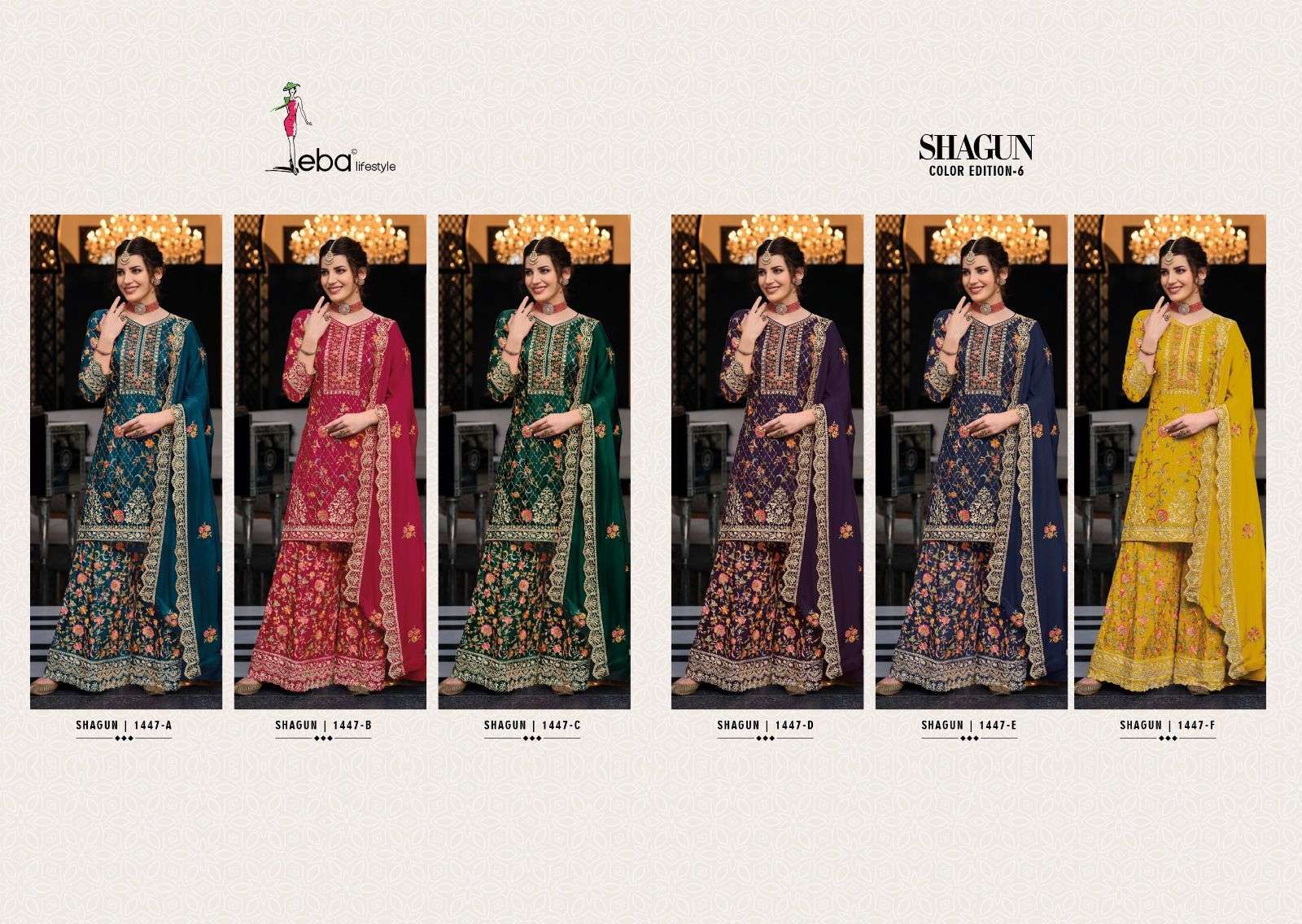 EBA SHAGUN COLOR EDITION VOL 6 PREMIUM SILK SALWER SUIT AT WHOLESALE RATE 