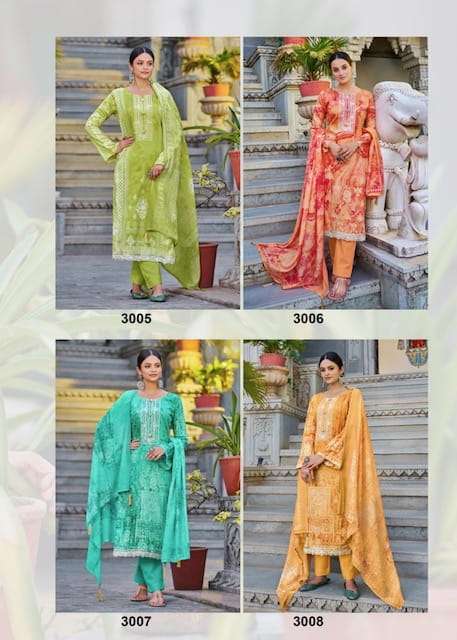 heritage aza vol 3 jam satin digital print embroidery suits collection at surat maajisa fashion 1 2023 08 03 14 16 26