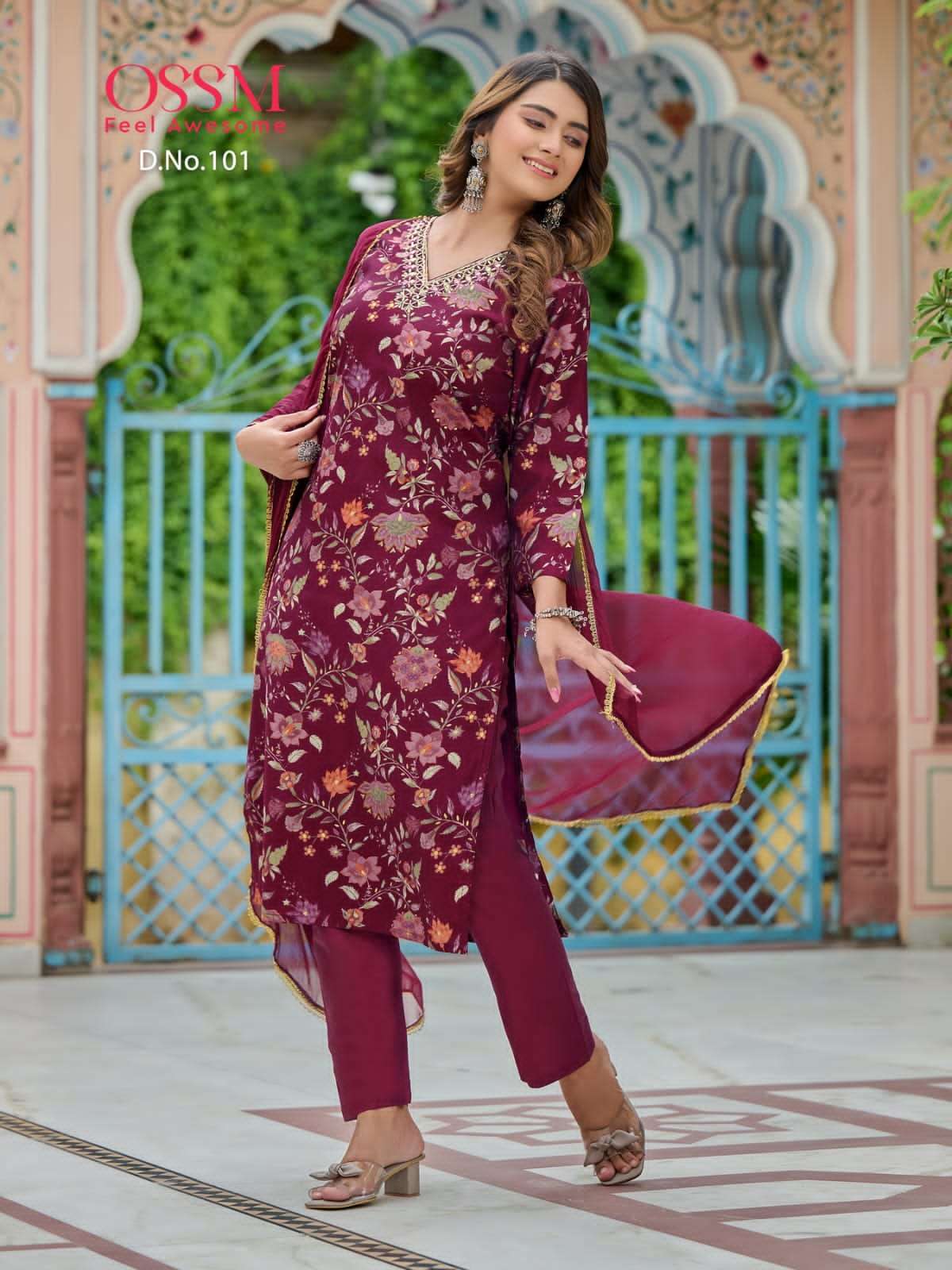 OSSM LAUNCHING NEW CATALOGUE MUSKAN READYMADE CHANDERI COLLECTION
