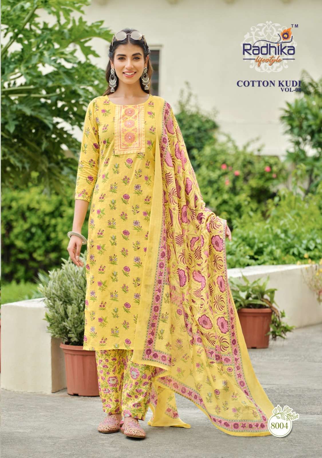 RADHIKA LIFESTYLE PRESENT COTTON KUDI VOL-8 GOWN PANT WITH DUPATTA NEW CATALOGUE 2023