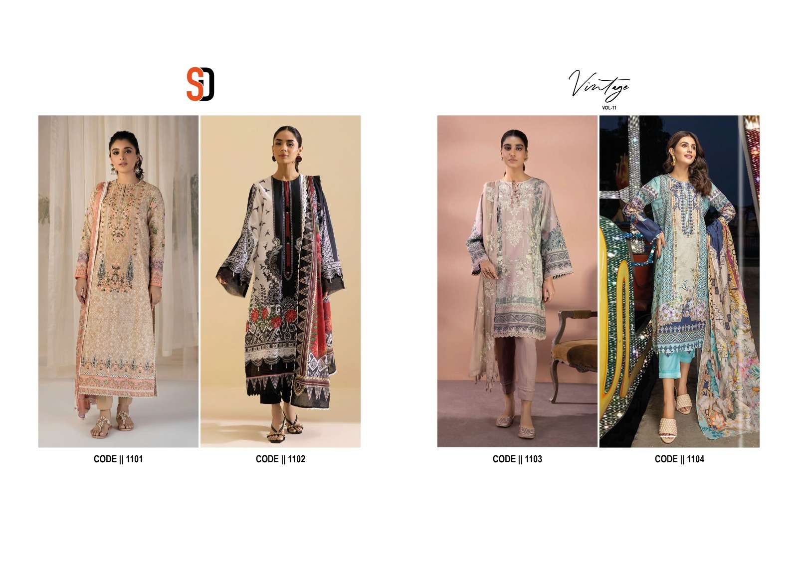 SHRADDHA DESIGNER VINTAGE VOL 11 PAKISTANI SUIT LATEST CATALOGUE 2023