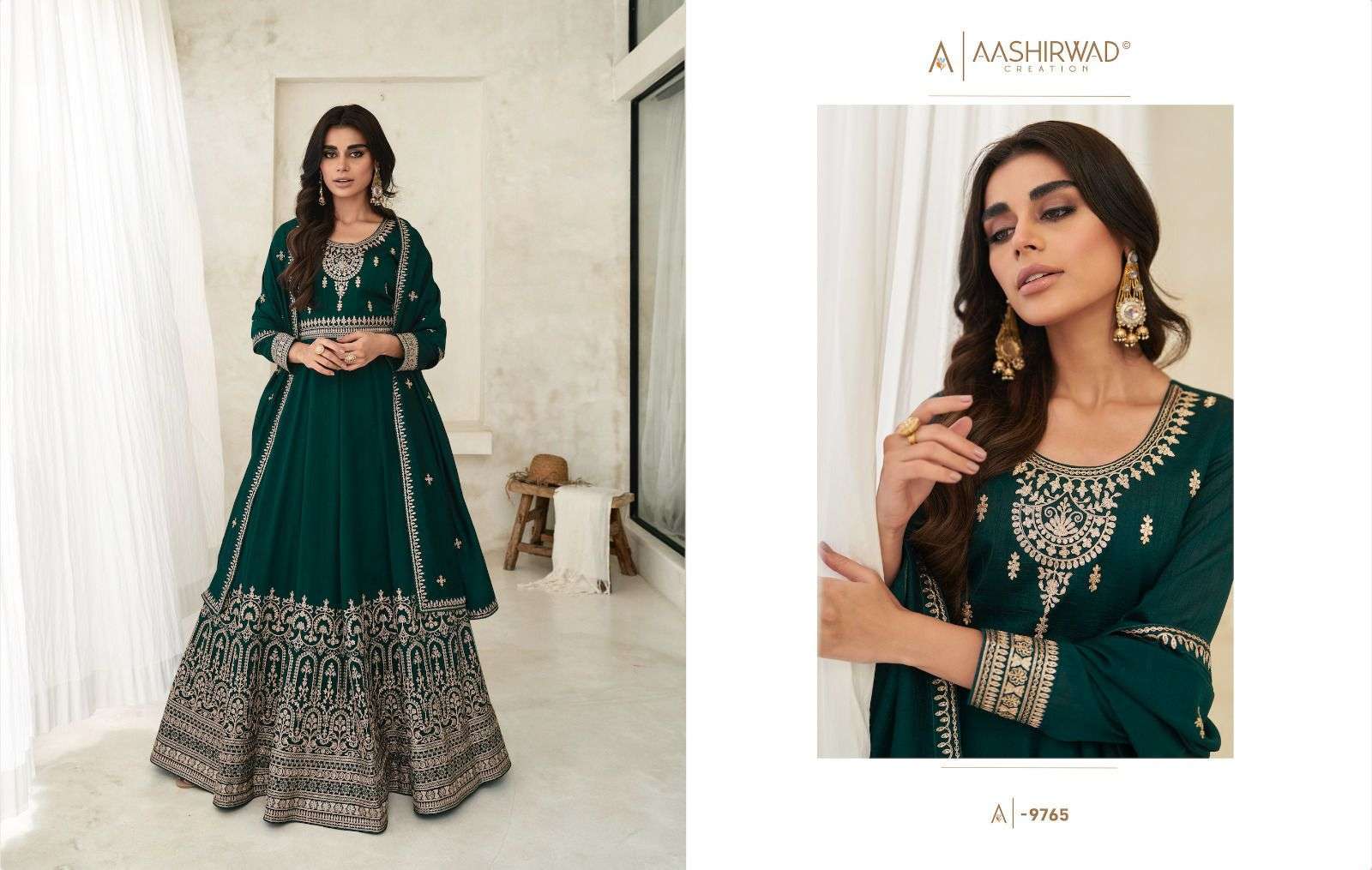 AASHIRWAD PRESENTS GULKAND AZA READYMADE PARTY WEAR GOWN CATALOG WHOLESALER  AND EXPORTER IN SURAT