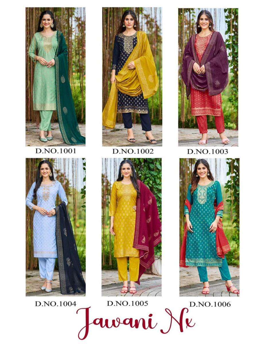 BLUE HILLS JAWANI FANCY EMBROIDERY TOP BOTTOM WITH DUPATTA LATEST CATALOGUE 2023