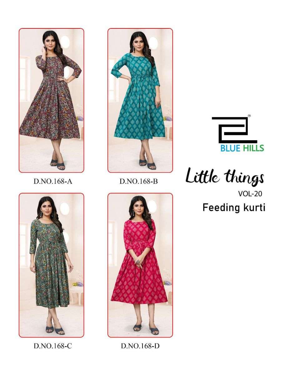 BLUE HILLS LITTLE THINGS VOL 20 PRINTED KURTI NEW CATALOGUE 2023